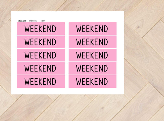Stickervel weekendbanners 2 roze orlando neon 31344 - Laura Lisa Lifestyle