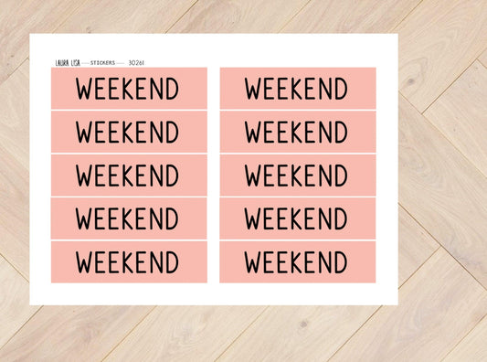 Stickervel weekendbanners roze 2 orlando pastel 30261 - Laura Lisa Lifestyle