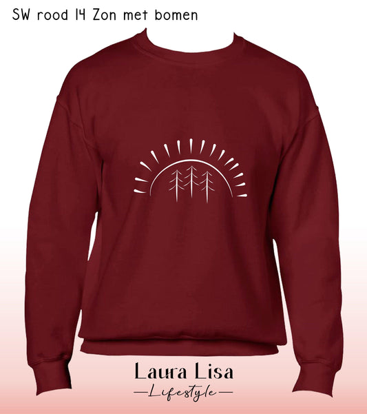 Sweater Garnet (rood) - Laura Lisa Lifestyle
